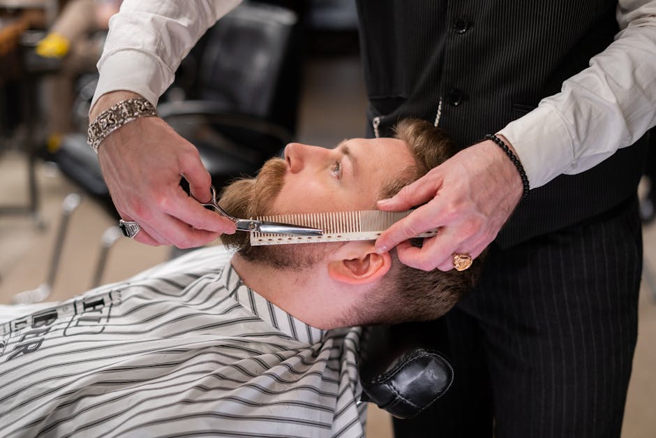 Master barber at work